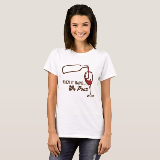 Als het regent, laten we rondlopen t-shirt (Voorkant volledig)