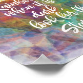 Als het regent, zoek dan naar regenbogen, donkere  poster (Hoek)