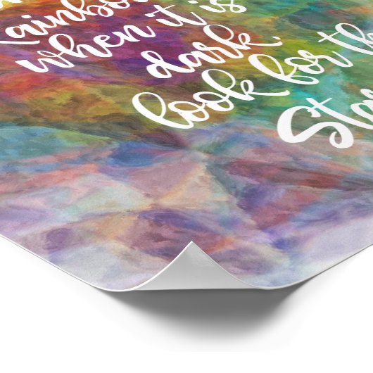 Als het regent, zoek dan naar regenbogen, donkere  poster (Hoek)