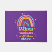 Als het regent, zoek dan regenbogen deurmat (Voorkant)