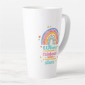 Als het regent, zoek dan regenbogen latte mok (Rechterhoek)