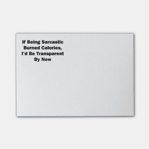 Als het Sarcastisch verbrande calorieën zijn Post-it® Notes