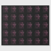 Als het Sparkly en Roze is, wil ik het | Zwart Cadeaupapier (Vlak)