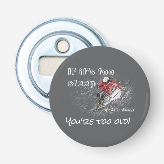 Als het te steil is button flesopener (Voorkant)