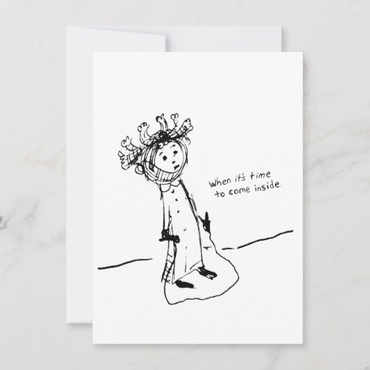 Als het tijd is om naar binnen te komen bedankkaart (Voorkant)