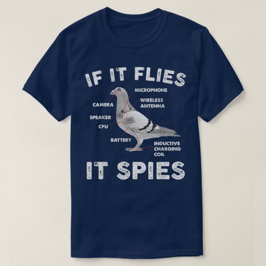 Als het vliegt, geeft het duivenanatomie Bird Aren T-shirt (Design voorkant)