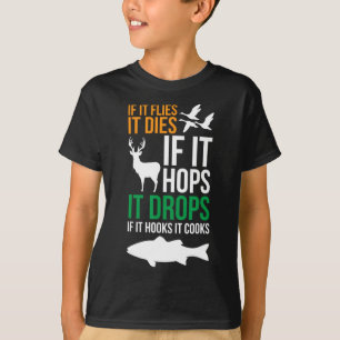 Als het vliegt, sterft het als het hapert als het t-shirt