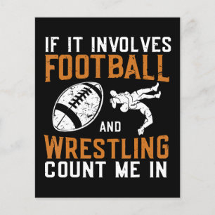 Als het voetbal en worstelen betreft, tel me mee flyer