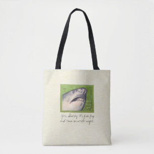 Als het vrijdag is, is het vis Sharky Canvas tas