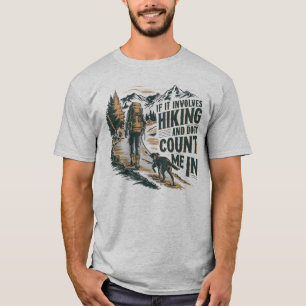 Als het wandelen inhoudt en honden, reken dan op m t-shirt