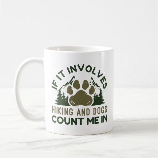 Als het wandelend is en honden me erbij betrekken koffiemok (Links)