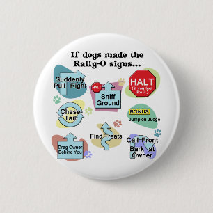 Als honden een ringsignaal afgeven ronde button 5,7 cm