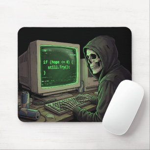 Als hoop <= 0 toch proberen Cyberpunk Coden Game Muismat