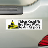 Als Idioten kunnen vliegen... Bumpersticker (Op auto)