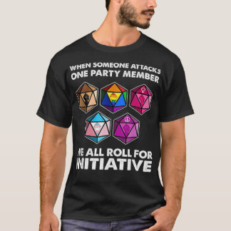 Als iemand een partijlid aanvallen, rollen we alle t-shirt