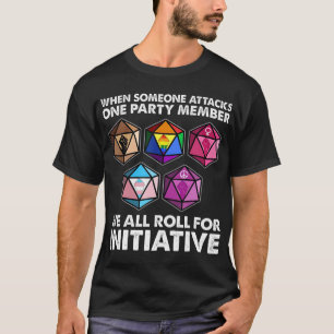 Als iemand een partijlid aanvalt, rollen we t-shirt