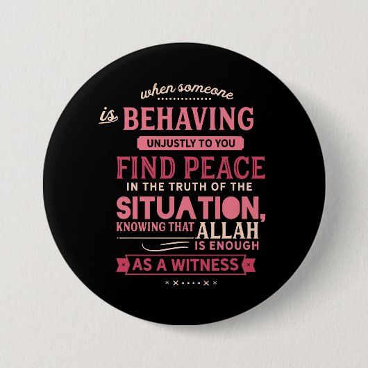 Als iemand je onterecht gedraagt ronde button 7,6 cm (Voorkant)