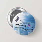 Als iemand van wie je houdt, libellen ronde button 5,7 cm (Voorkant /achterkant)