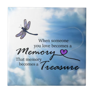 Als iemand van wie je houdt, libellen tegeltje