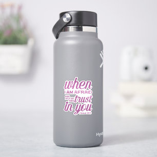 Als ik bang ben Psalm 56:3 Bijbelvers Geloof Sticker