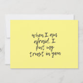 Als ik bevreesd ben, zet ik mijn vertrouwen in u kaart (Voorkant)