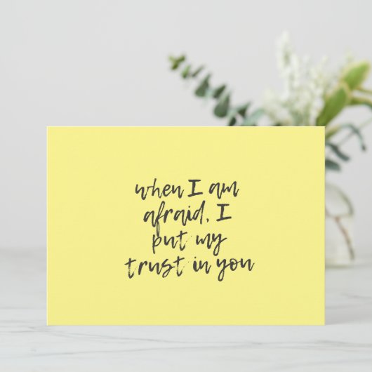 Als ik bevreesd ben, zet ik mijn vertrouwen in u kaart (Staand voorkant)