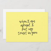 Als ik bevreesd ben, zet ik mijn vertrouwen in u kaart (Voorkant / Achterkant)