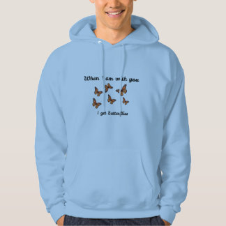 Als ik bij jou ben, krijg ik Vlinders Romantische Hoodie