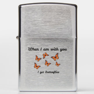Als ik bij jou ben, krijg ik vlinders Zippo-aanste