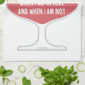 Als ik Champagne in Love Drink Theedoek (Gevouwen)