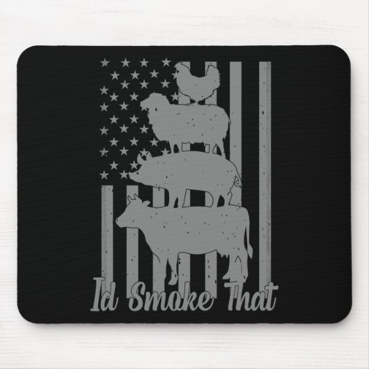 Als ik dat grappige grillen rook, zou ik roken dat muismat (Voorkant)