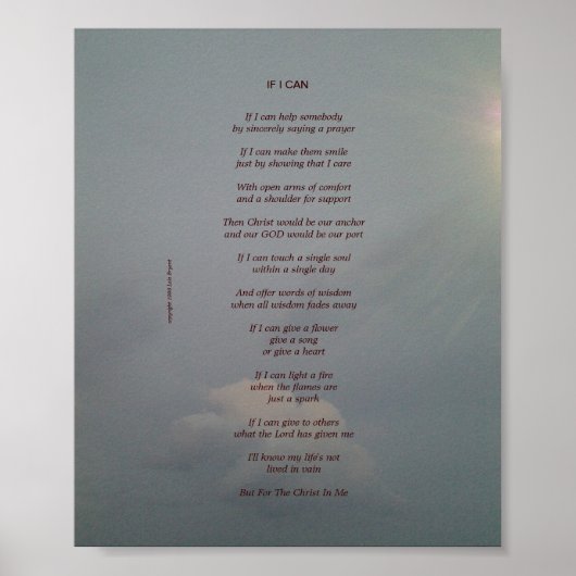 Als ik dat kan, een Zazacious Poster gedicht (Voorkant)