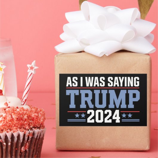 Als ik de verkiezing van Trump in 2024 Gezegde Rechthoekige Sticker (Feest)