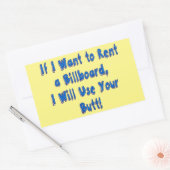 Als ik een Billboard wil huren Rechthoekige Sticker (Envelop)