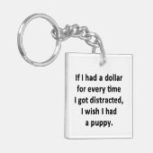 Als ik een dollar had sleutelhanger (Voorkant Links)