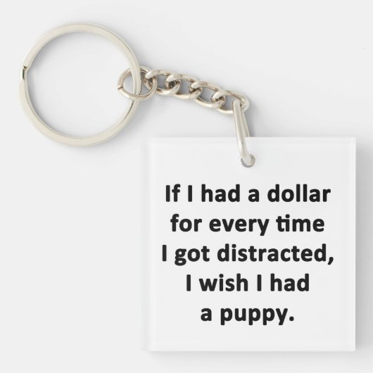 Als ik een dollar had sleutelhanger (Voorkant)