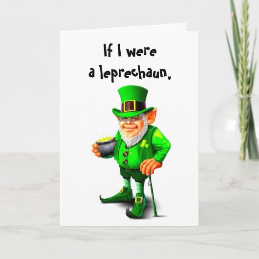 ALS IK EEN LEPRECHAUN LOVE CARD WAS KAART (Voorkant)