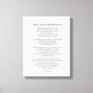 Als ik een oude paard ben III Canvas Afdruk