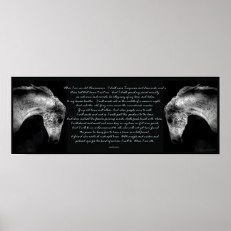 Als ik een oude paardenvrouw druk poster