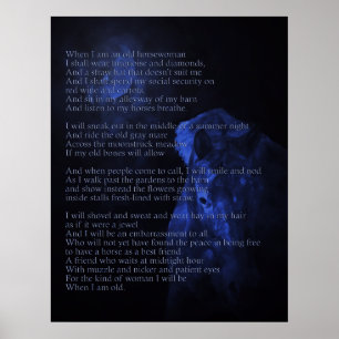 Als ik een Poster van de Oude Paard Vrouw ben
