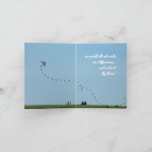 Als ik één wens had, vreedzame vlieger vliegende w kaart (Binnen)