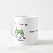 Als ik groot ben wil ik boer worden koffiemok (Voorkant links)