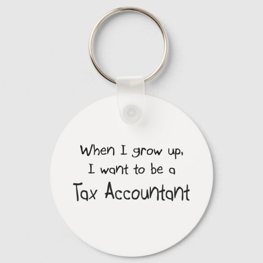 Als ik groot ben, wil ik een belastingadministrate sleutelhanger (Voorkant)