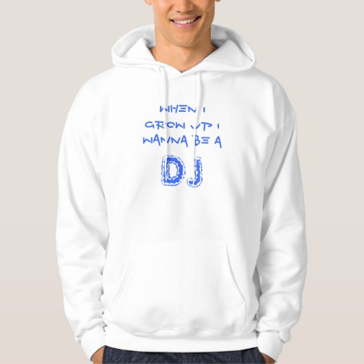Als ik groot ben wil ik een DJ worden. Hoodie (Voorkant)