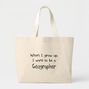Als ik groot ben, wil ik een Geografe worden Grote Tote Bag