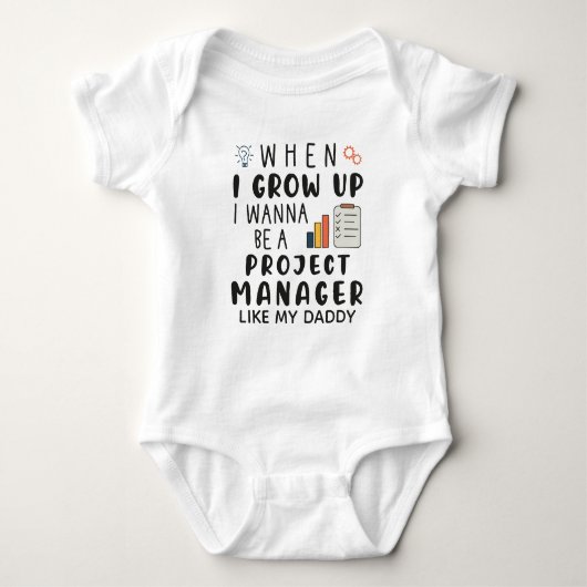 Als ik groot word wil ik projectmanager zijn romper (Voorkant)