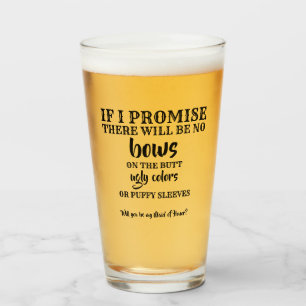 Als ik het beloof - grappig bruidsmeisje voorstel glas