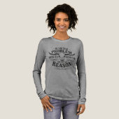 Als ik het probleem ben Funny Long Sleeve Tri-Blend Shirt (Voorkant)
