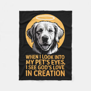 Als ik in de ogen van mijn huisdier kijk Christeli Fleece Deken