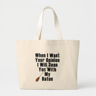 Als ik je mening wil... grote tote bag